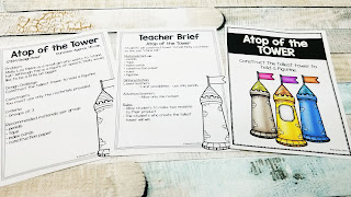 Planning pages for the teacher to use when introducing the STEM tower challenge.
