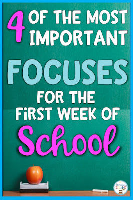 Looking for what to do the first week of school?  These are my top 4 focuses for the first week of school.  Don't get caught going over rules the boring way.  Reach your students through fun and get to know them!