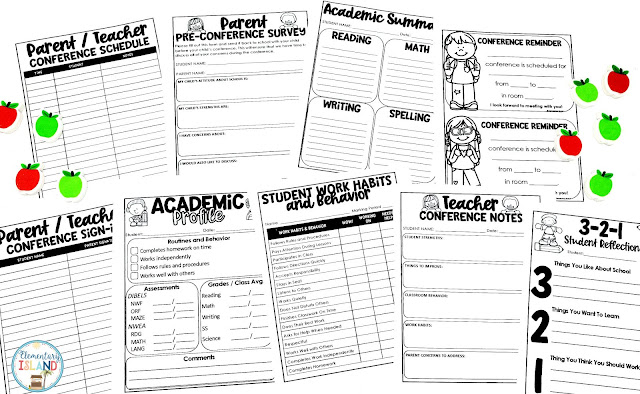 Parent Teacher conferences do not need to be stressful.  Stay organized and on track with these helpful printables that are available as print & go or editable.
