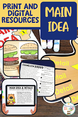 Engage your elementary students with these fun activities for teaching main idea.  From concrete to abstract your students will learn how to identify the main idea and supporting details of a text.
