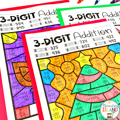 Your students will love working on addition skills with the color by code activities that are perfect for math centers.