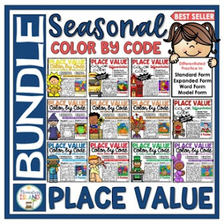 Your can students can master place value concepts with these fun and engaging color by code activities.