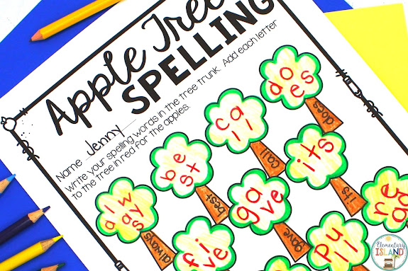 Help your students practice the order of letter with this fun Apple Tree Spelling worksheet.