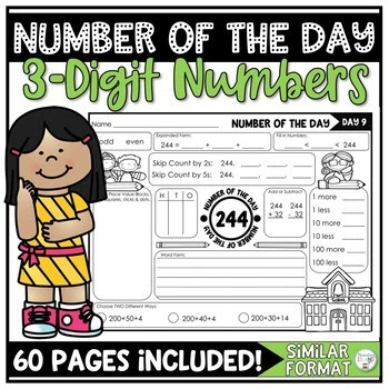 3 digit Number of the Day is a great daily number sense and place value review for first and second grade