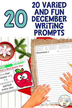 Looking for writing prompts to use with your students during the month of December? These fun writing prompts include all the joy of the month plus fun prompts kids will love using for writing practice. Asking students to use empathy, persuasive writing, and creative thinking are all included in these 20 December writing prompts great for any classroom. #Decemberwritingprompts #writingprompts #winterwritingprompts