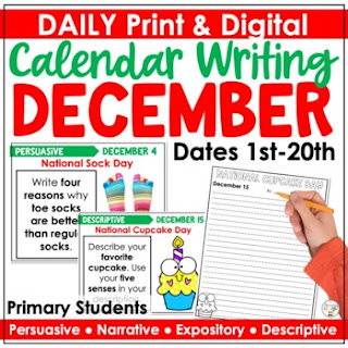 Looking for writing prompts to use with your students during the month of December? These fun writing prompts include all the joy of the month plus fun prompts kids will love using for writing practice.