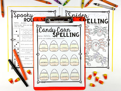 Fall and Halloween Spelling Activities