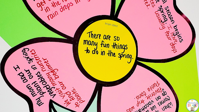 Use the flower graphic organizer as one of your amazing spring activities for your classroom to help students organize information in a way that can also create a beautiful classroom display.