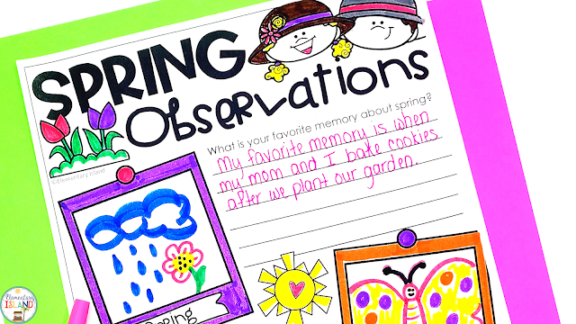 Engage your student's five senses with this fun spring observations activity that can include a field trip to the outdoors.