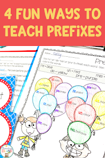 Ready to teach prefixes in your classroom this year but don't know where to start? These 4 fun ways to teach prefixes are not only easy but are sure to be instant favorites in your classroom! From center activities, to posters, to games, your students will love learning all about prefixes. Grab all of these activities and more in the prefixes bundle for fun and engaging prefix activities you can use all year long. Teaching prefixes has never been so easy! Try it out today! #elementaryisland #prefixes #teachingprefixes