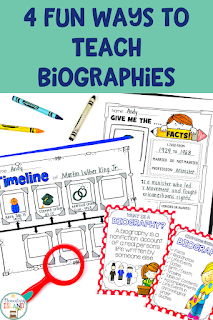 Looking for fun and engaging ways to teach biographies this year? These activities include everything you need to introduce and teach biographies in ways your students will love. The resource even comes with a super fun art activity you can use at the end of your unit. #elementaryisland #teachingbiographies #activitiesforteachingbiographies #biographyactivities