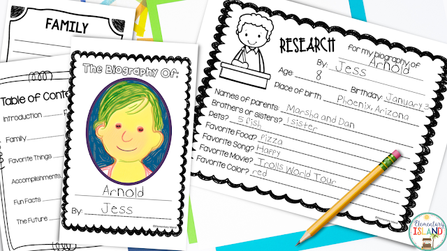 Use worksheets like these to help your students when they interview their classmates when creating their own biographies.