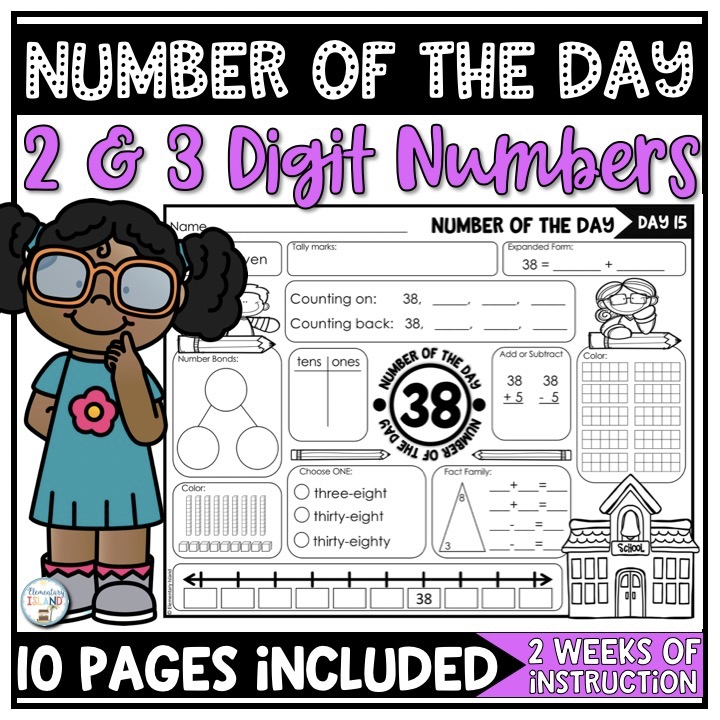 Grab this FREEBIE 2 and 3 Digit Number of the Day Mats to use in your classroom today!