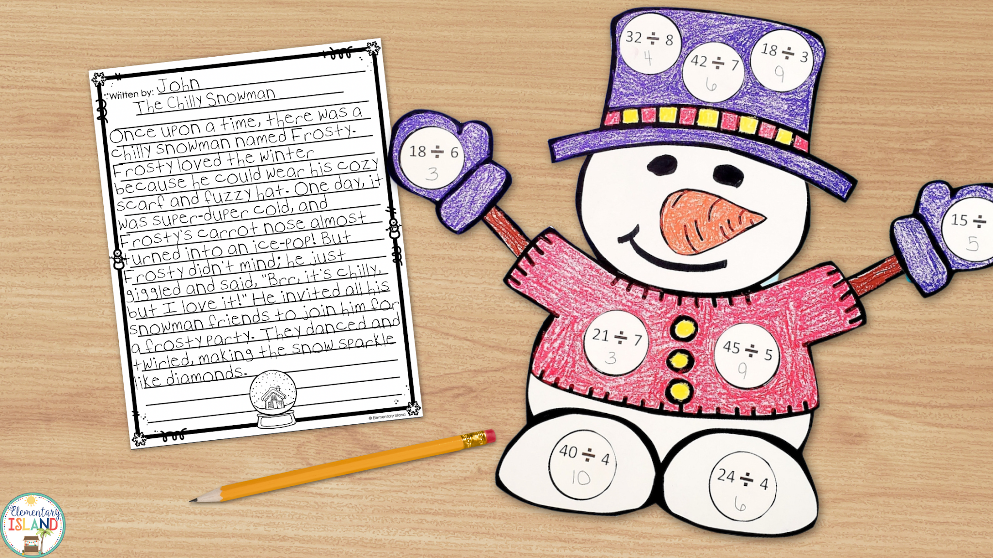 Incorporate your ELA standards into this math craftivity with a fun writing activity.