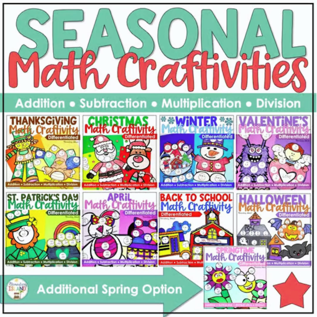 Be sure to grab this seasonal bundle for more awesome crafts like this math craftivity.