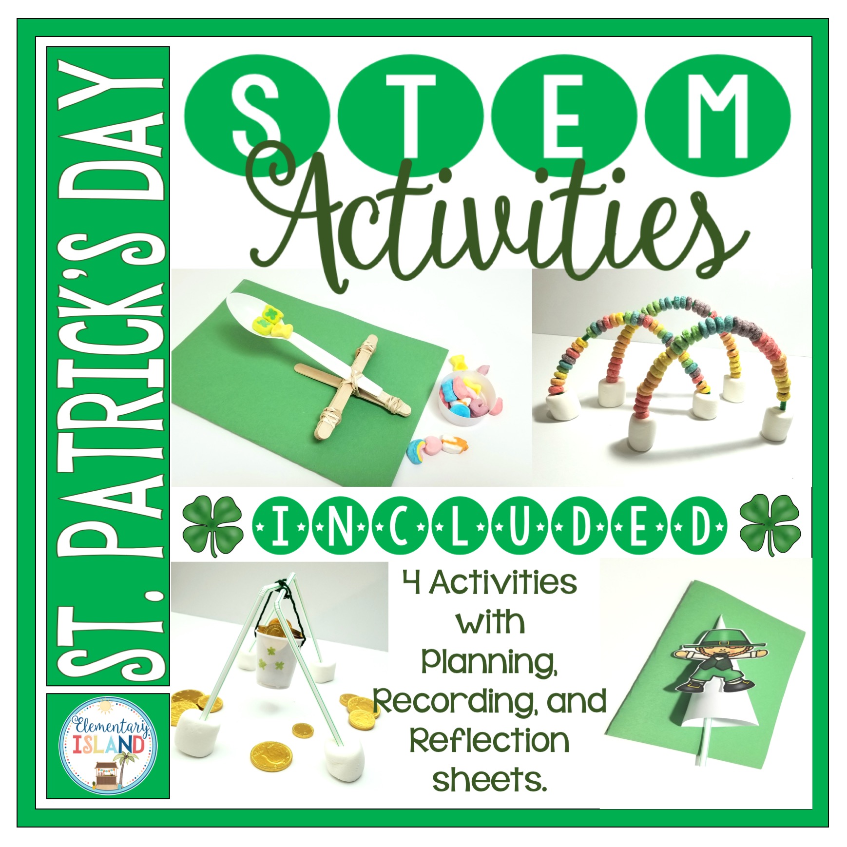 Image of the Product Cover for the St. Patrick's Day STEM challenges