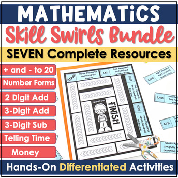 Grab this Mathematics Skill Swirls Bundle resource complete with 7 hands-on, differentiated activities to use in your classroom as you teach place value this year.
