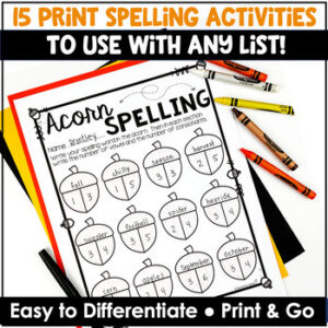 Halloween Spelling Activities Any List Spelling Practice Worksheets ...