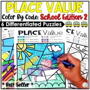Place Value Worksheets Color by Number | Color by Place Value Worksheets 2