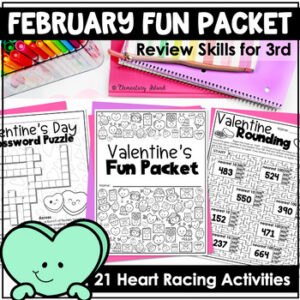 Valentines Day Fun Packet 3rd Gr February Activity Packet Valentine Fun Packet