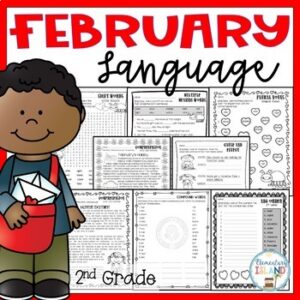 Valentines Day ELA Activities Second Grade Valentines Day Activities & Worksheet