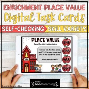 Place Value Activities Digital Math Activities | Math Place Value BOOM Cards 2nd