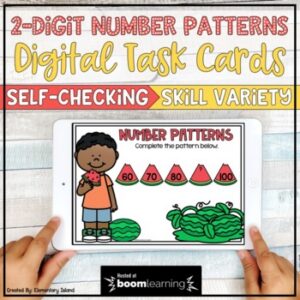 Number Patterns Digital Math Activities | Skip Counting Math BOOM Cards for 1st