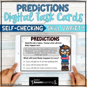 Predictions Digital Task Cards | Making Predictions Activities BOOM Cards 2nd