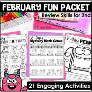Valentines Day Fun Packet Second Grade February Early Finisher Activities