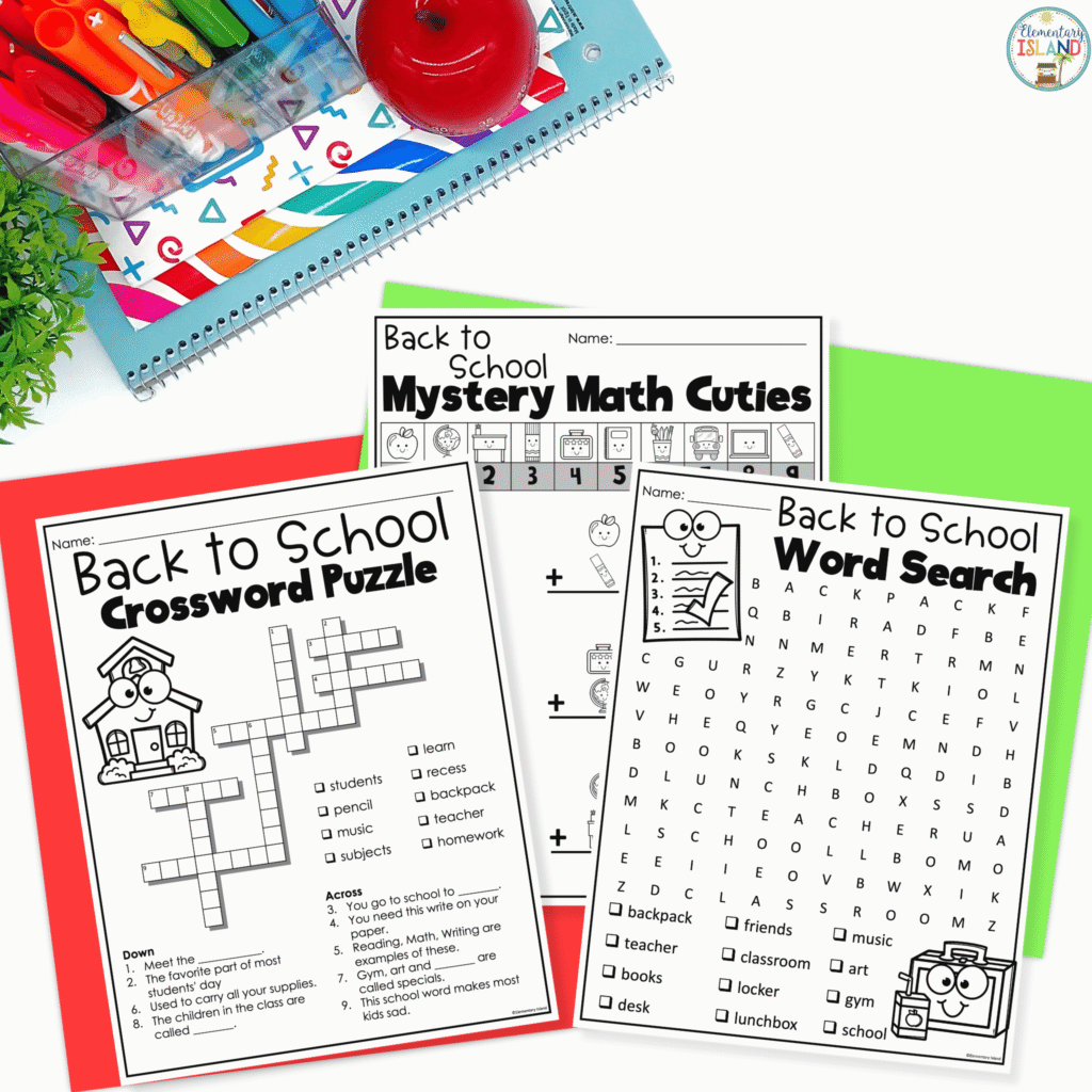 When you open up one of the Fun Packet resources, one of the first things you will notice is the variety of activities included within each school packet.